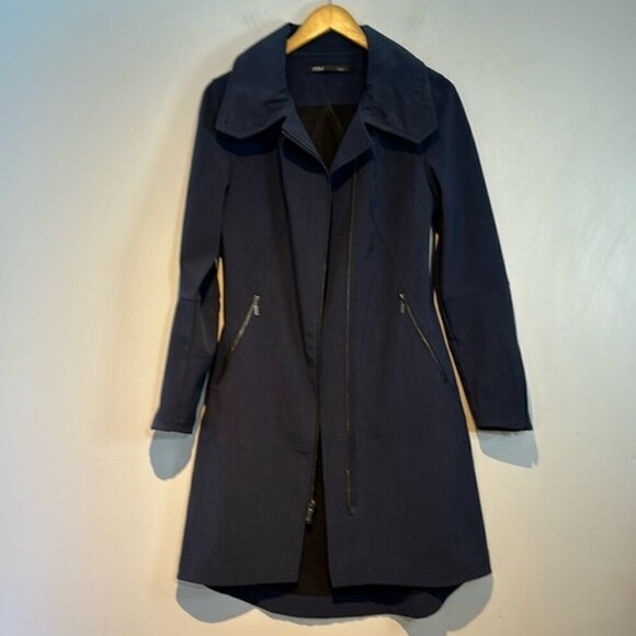 Nau Shroud of Purrin Trench coat - Women's navy blue size small - Picture 2 of 14